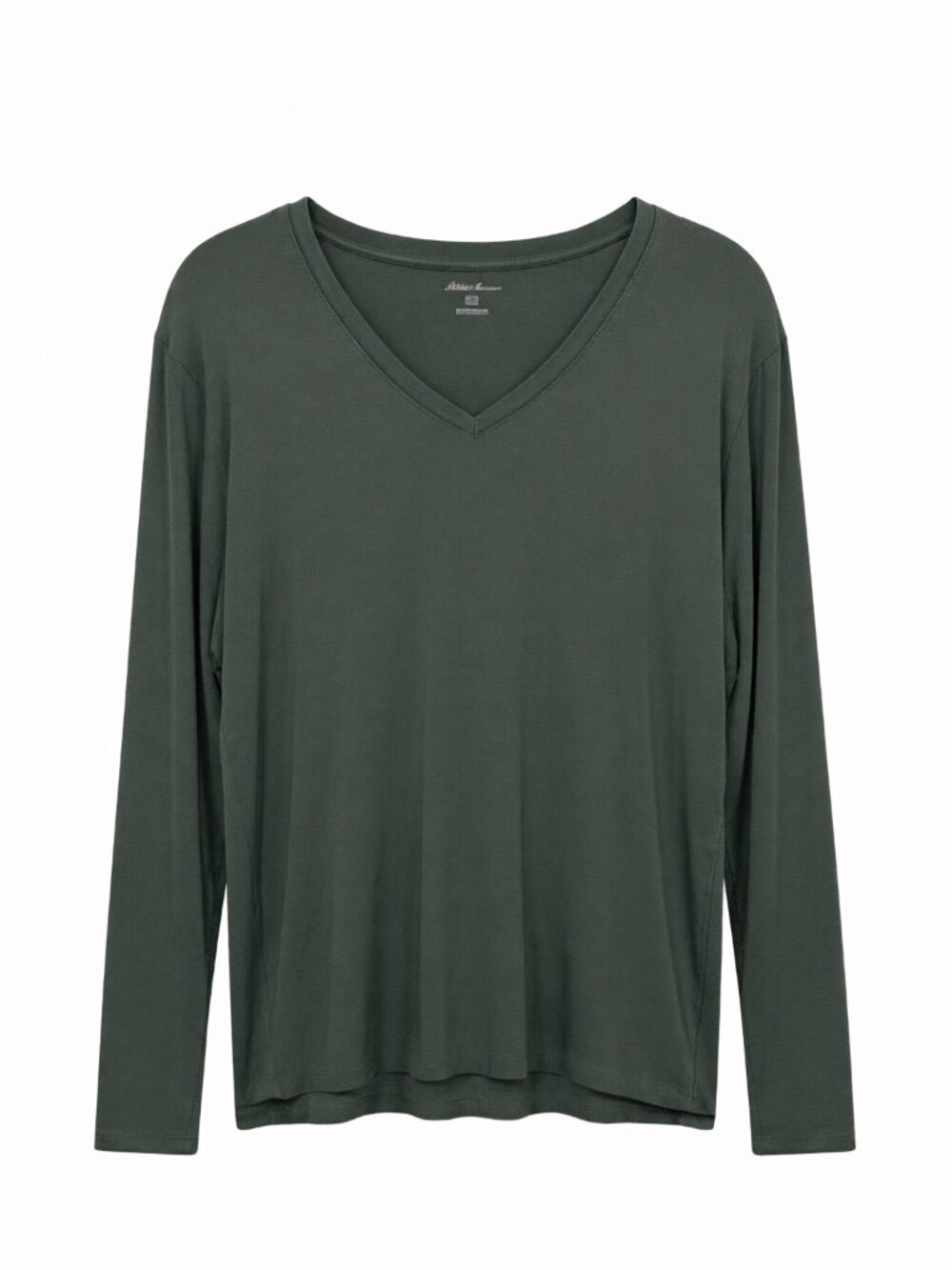 Eddie Bauer Women's V-Neck Long Sleeve Top XXL Green